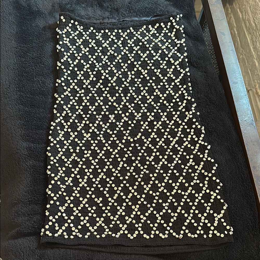 Retrofete Black and White Embellished Mini dress - Picture 5 of 8